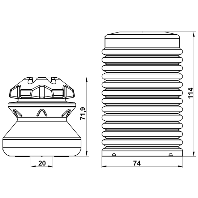 Пыльник переднего амортизатора с отбойником комплект BMW 5 F07 GT 2008-2013 FEBEST BMSHB-F10F-KIT preview 2