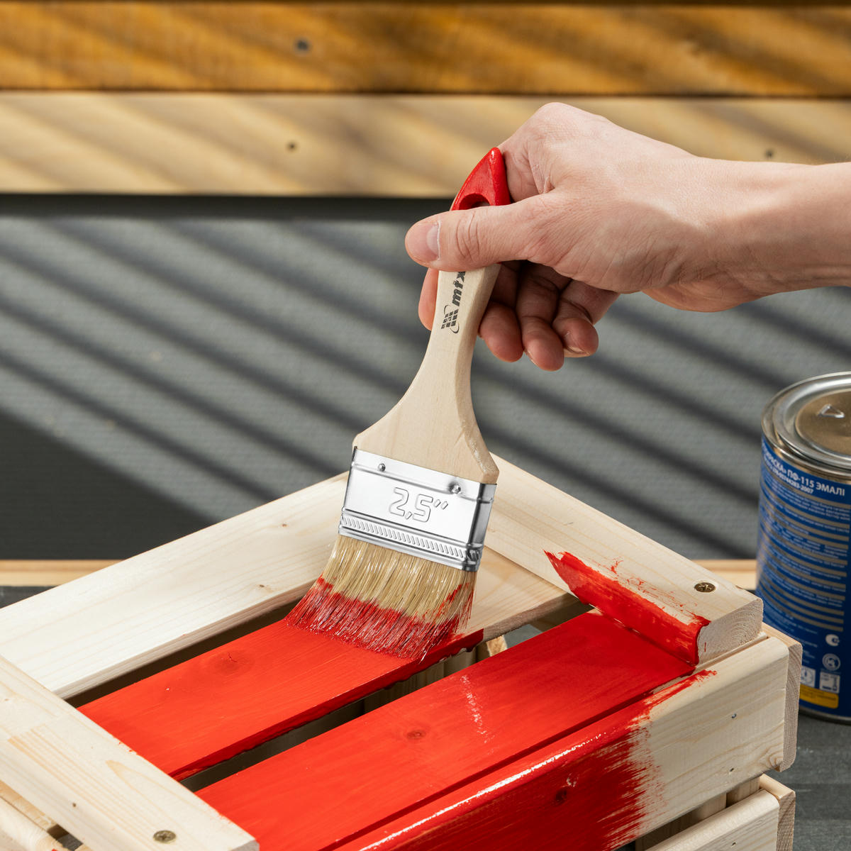 Кисть плоская "Стандарт" 2,5", натуральная щетина MATRIX preview 1