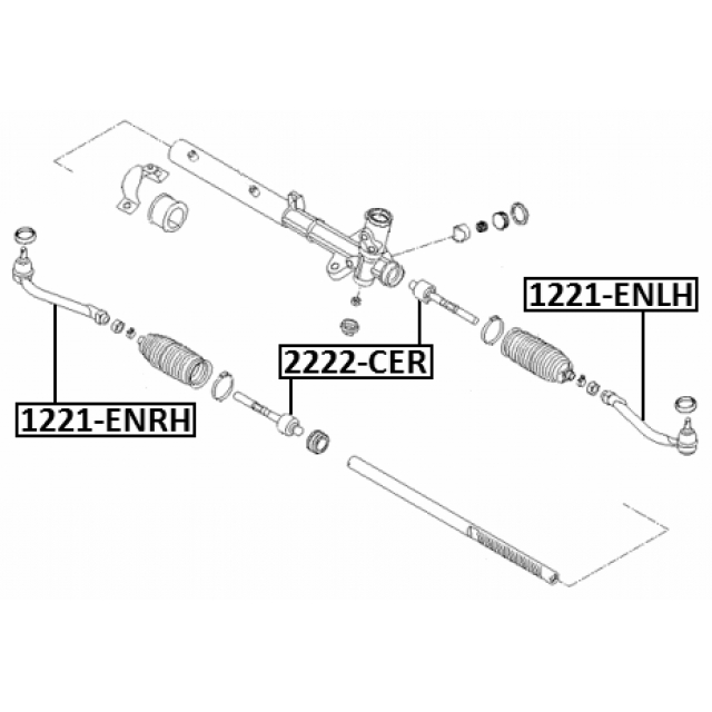 Тяга рулевая KIA CERATO/SPECTRA (TD) 2008-2013 2222-CER preview 2