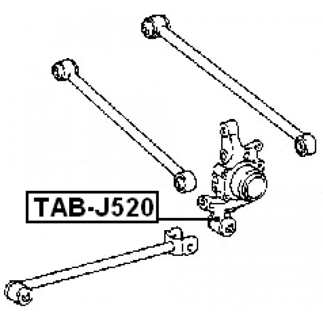 Сайлентблок задней подвески FEBEST TAB-J520 preview 2 Сайлентблок задней подвески FEBEST TAB-J520 preview 2