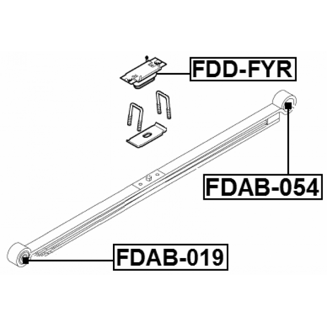 Сайлентблок задней подвески FEBEST FDAB-054 preview 2