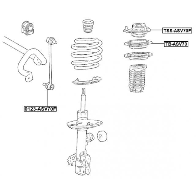 Опора амортизатора FEBEST TSS-ASV70F preview 2