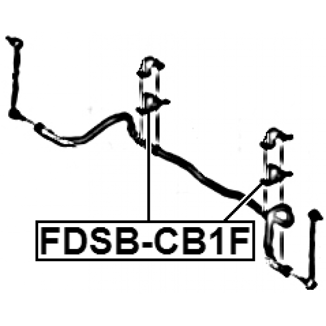 Втулка (сайлентблок) переднего стабилизатора FEBEST FDSB-CB1F preview 2