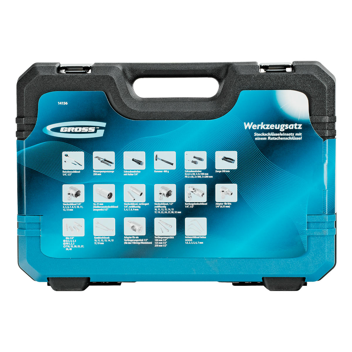 Набор инструмента 76пр. 1/2" 1/4" 120 зубьев GROSS preview 25