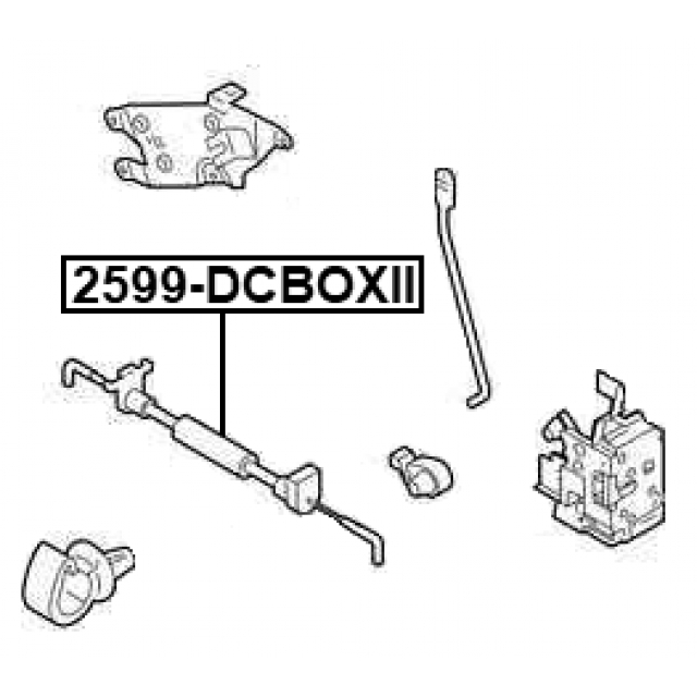 Трос внешней ручки замка двери PSA LCV+FIAT Ducato 02-06 FEBEST 2599-DCBOXII preview 2