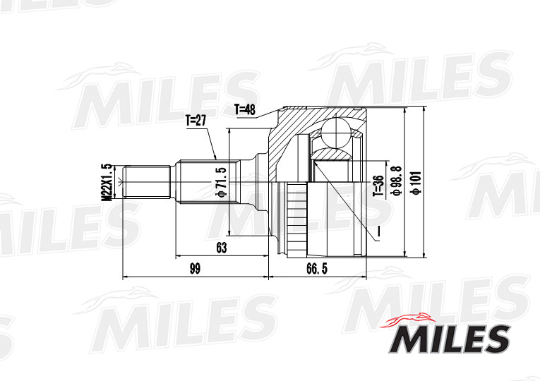 ШРУС наружный MILES GA20245 preview 3