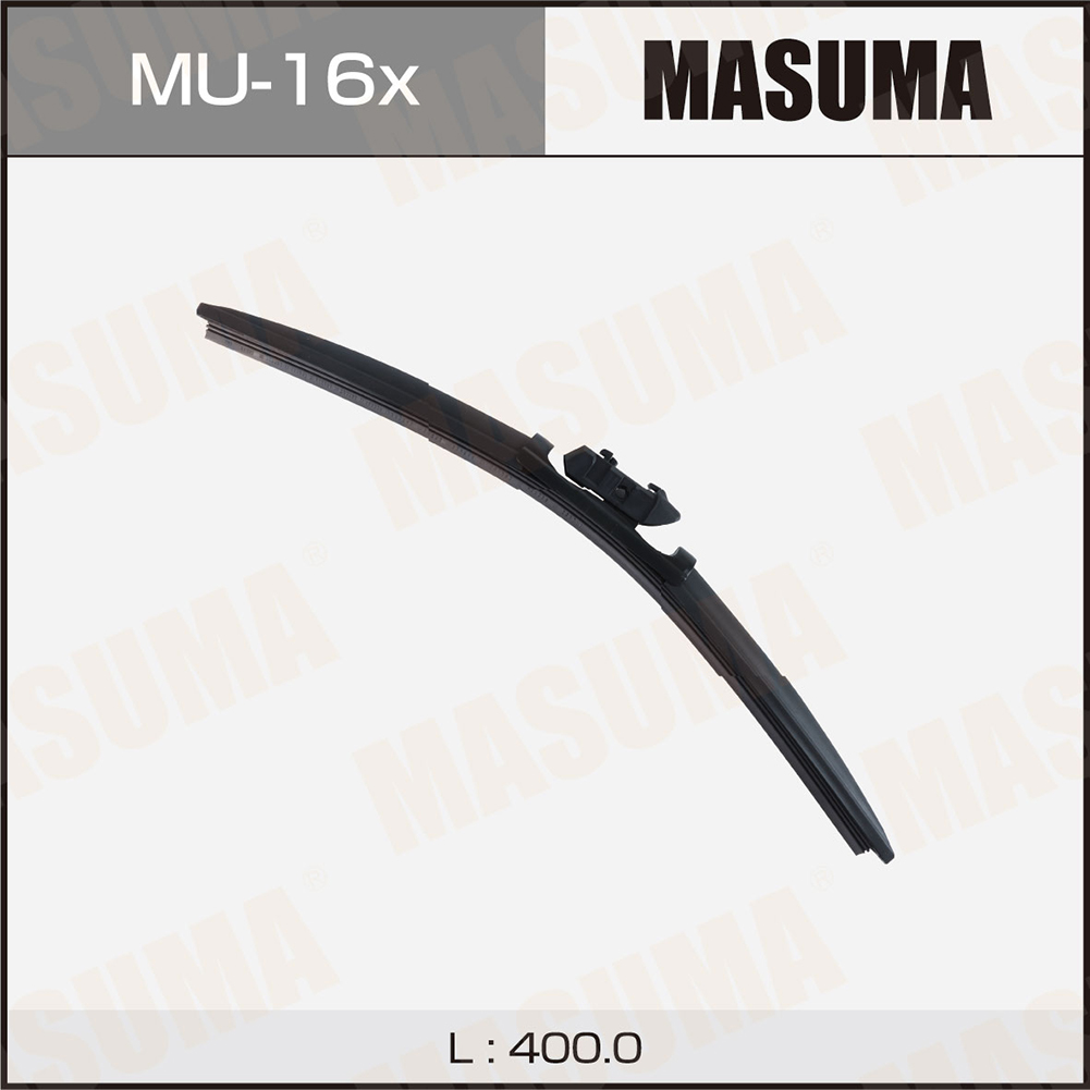 Щетка стеклоочистителя 400 мм бескаркасная 1 шт MASUMA Flat Wiper Blade MU-16x preview 1