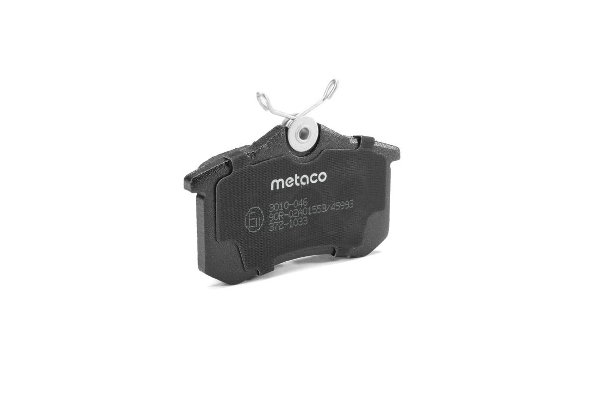 Колодки тормозные задние дисковые к-кт metaco 3010-046 preview 2