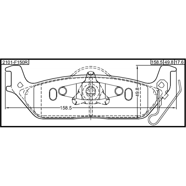 Колодки тормозные задние к-кт FEBEST 2101-F150R preview 2