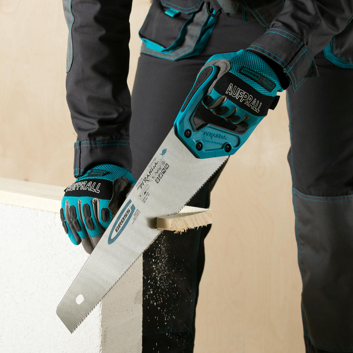 Ножовка по дереву 400мм "PIRANHA" 11-12 TPI, зуб - 3D, каленый зуб, 2-х комп. рук-ка GROSS preview 1