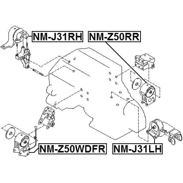 Опора двигателя задняя FEBEST NM-Z50RR preview 2
