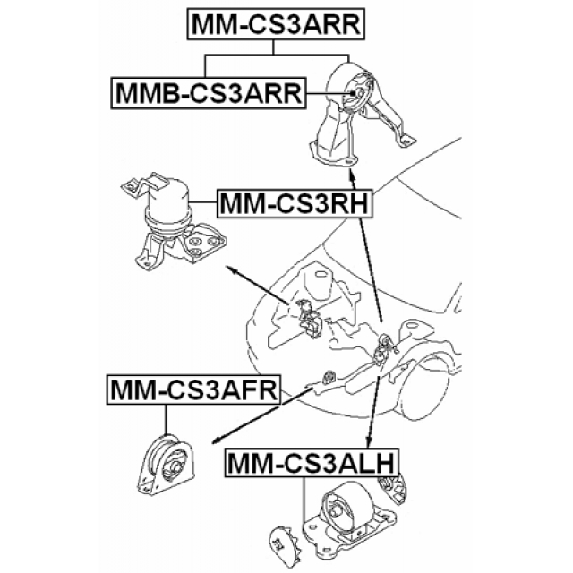 Сайлентблок FEBEST MMB-CS3ARR preview 2