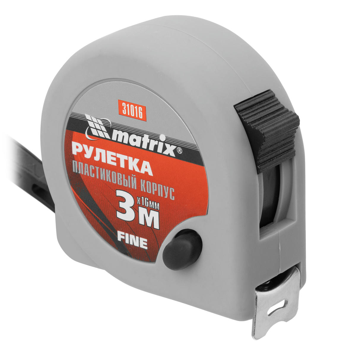 Рулетка 3м 13мм Fine пластиковый корпус MATRIX preview 1