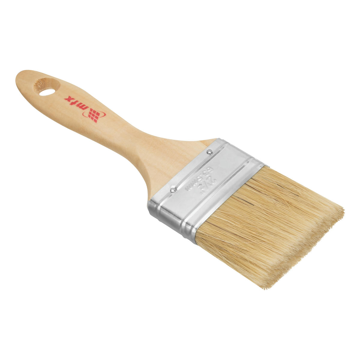 Кисть плоская "Евро" 2,5", натуральная щетина, деревянная ручка MATRIX 83054 preview 1