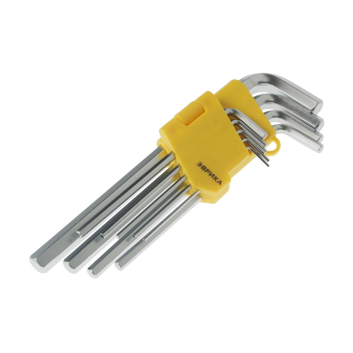 Набор ключей шестигранных Г-образных удлиненных 1.5-10мм 9пр. ЭВРИКА preview 1