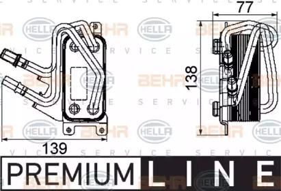 Радиатор масляный BMW 7 (E65) HELLA preview 1