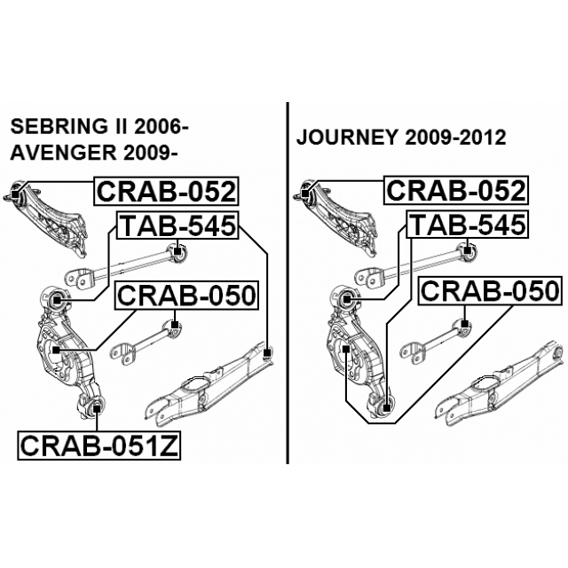 Сайлентблок задней подвески FEBEST CRAB-050 preview 2