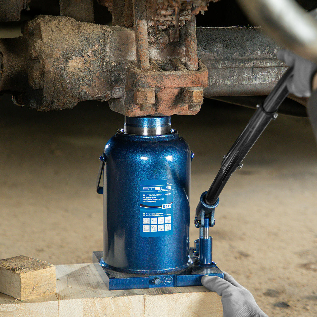 Домкрат гидравлический бутылочный, 50 т, h подъема 280-450 мм Stels 51171 STELS 51171 preview 11