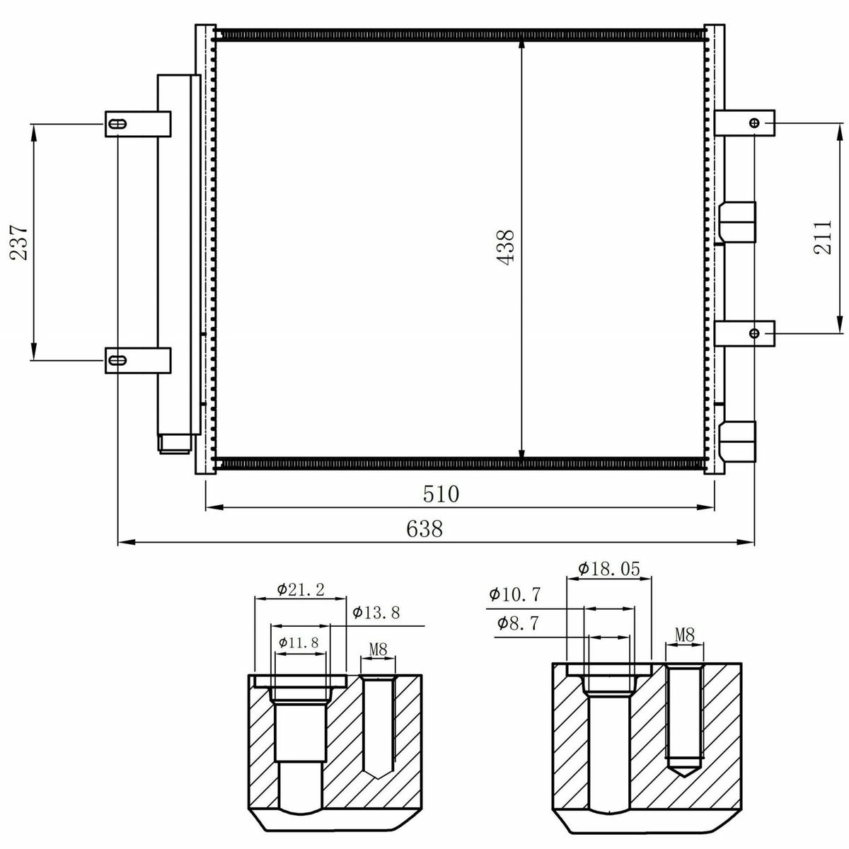 Радиатор кондиционера LUZAR LRAC 1014 preview 4 Радиатор кондиционера LUZAR LRAC 1014 preview 4