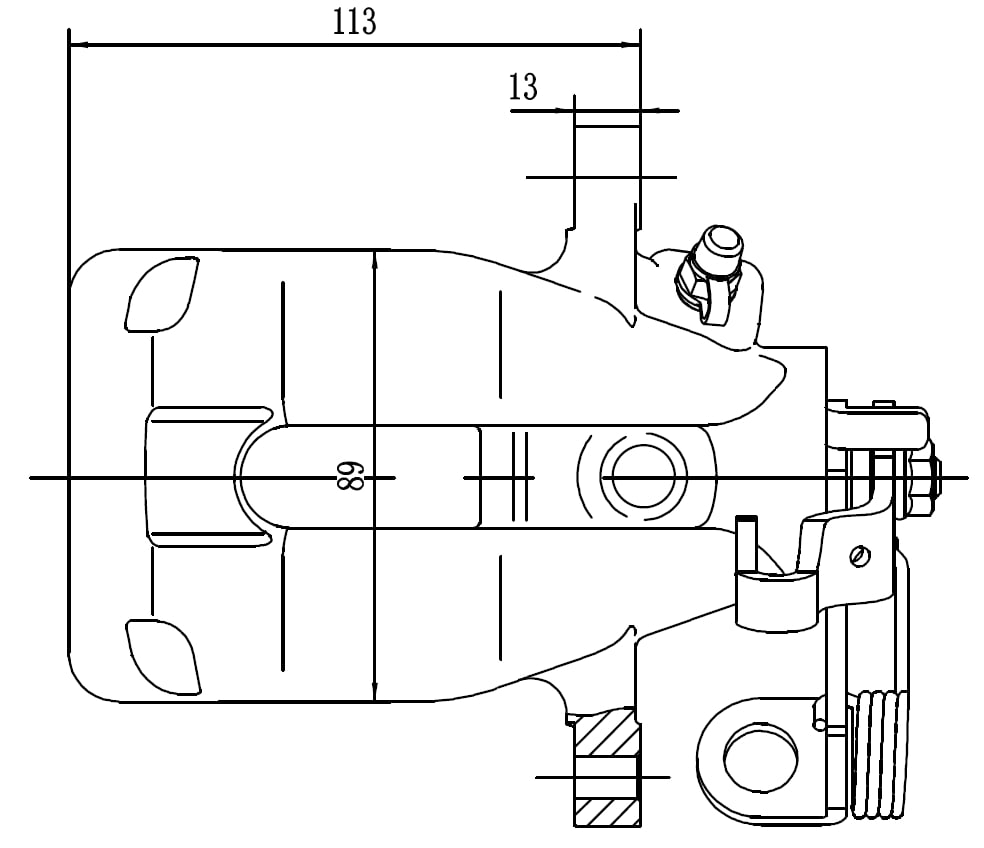 Суппорт торм. для а/м Peugeot 407 (04-)/Citroen C5 (08-) зад. лев. d=38мм TRIALLI CF 550119 preview 4