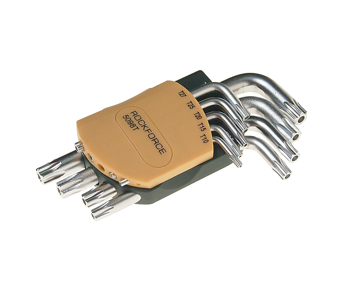 Набор ключей торкс Г-обр. T10H-T50H 9пр с отверстием ROCK FORCE preview 2