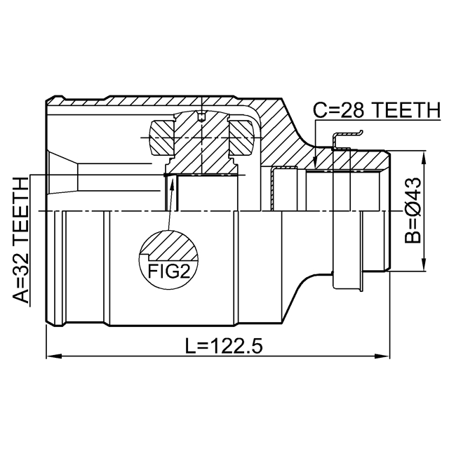 ШРУС внутренний FEBEST 0511-MZ5RH preview 2