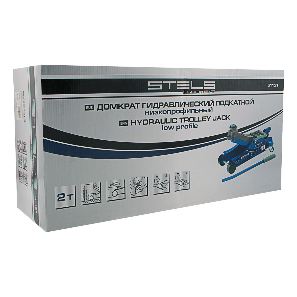 Домкрат подкатной гидравлический 2т 100-350мм поворотная рукоятка LOW PROFILE STELS preview 9