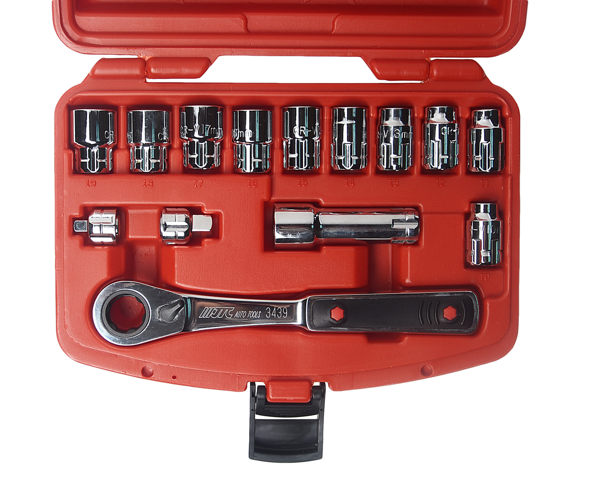 Набор головок со сквозным отверстием 10-19мм (в кейсе) 14 предметов JTC /1 preview 1