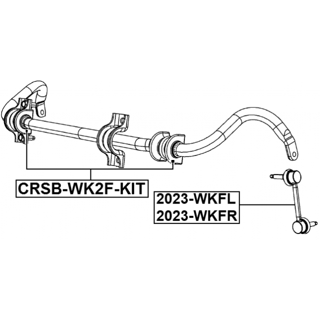 CRSB-WK2F-KIT_втулка переднего стабилизатора к-кт! 2шт Jeep Grand Cherokee IV 10> preview 2