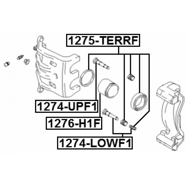 Ремкомплект переднего тормозного суппорта HYUNDAi Santa Fe I/Trajet/XG FEBEST 1275-TERRF preview 2 Ремкомплект переднего тормозного суппорта HYUNDAi Santa Fe I/Trajet/XG FEBEST 1275-TERRF preview 2