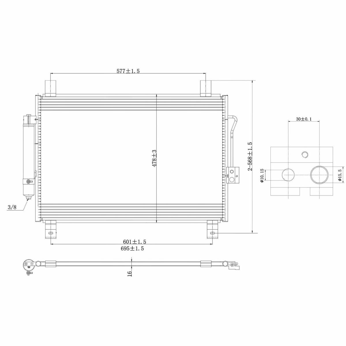 Радиатор кондиционера LUZAR LRAC 1460 preview 4