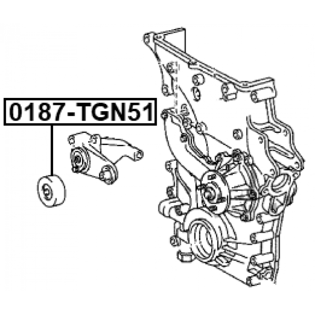 Ролик натяжной приводного ремня TOYOTA 4Runner/LC Prado (J120)/HiLux FEBEST 0187-TGN51 preview 2
