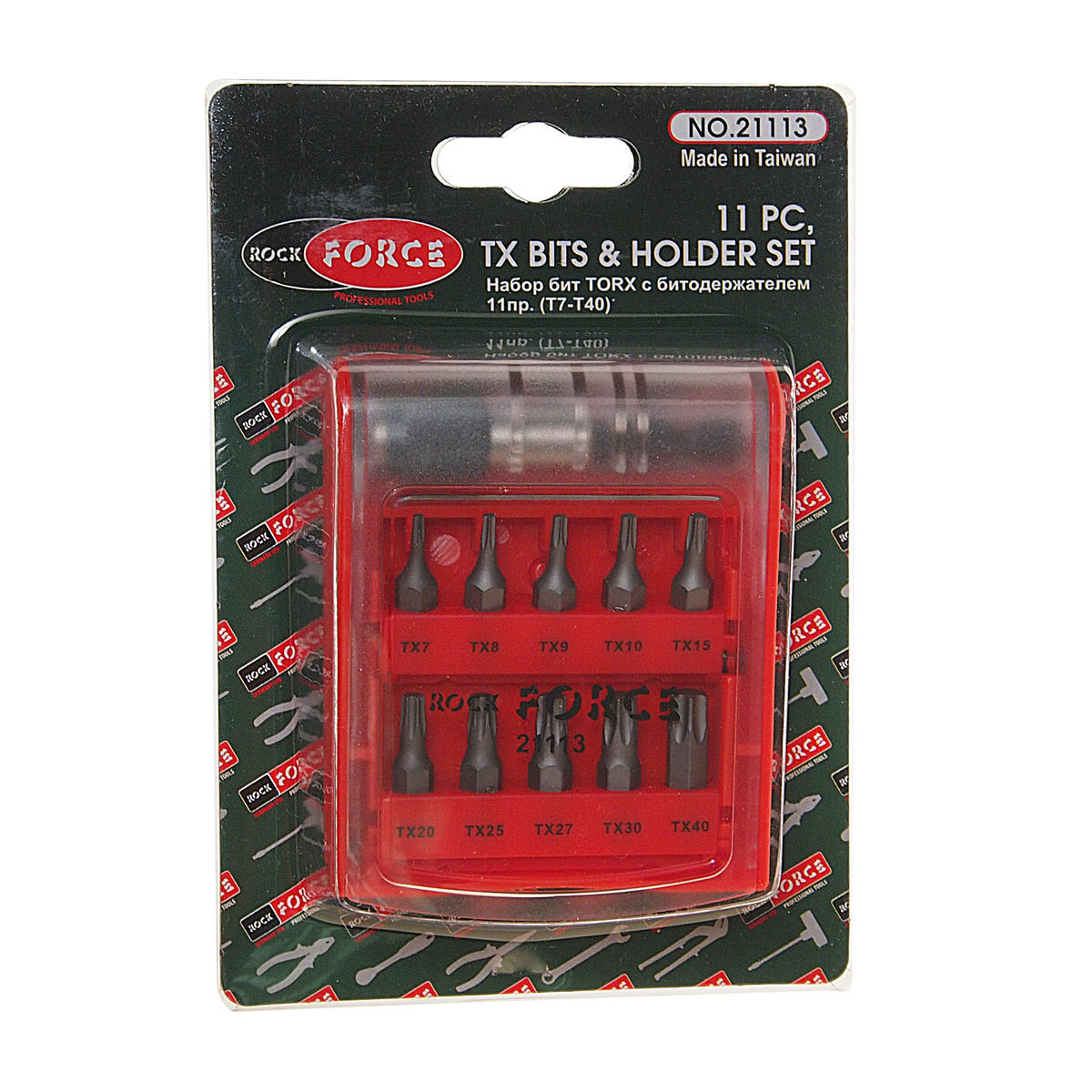 Набор вставок TORX 1/4" (T7-T40) с держателем 11пр ROCK FORCE preview 1