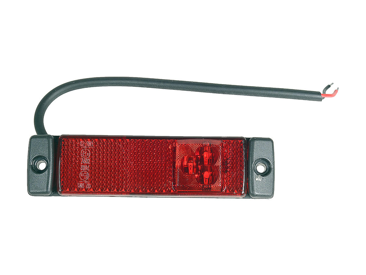 87-33544-SX_фонарь габаритный !красный прямоугольный LED, 24V, 130x32 без кронштейна Universal preview 1