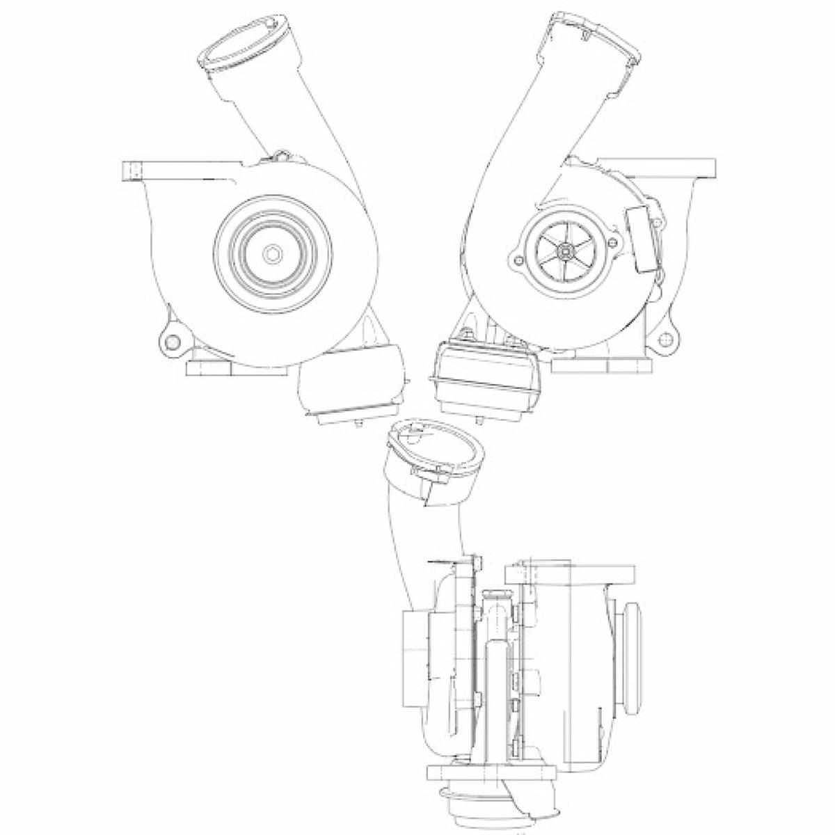 Турбокомпрессор для а/м VW Transporter T5 (03-)/Multivan (03-) 2.5D (тип GT2056V) (AXE, BPC) (LAT 18 preview 4