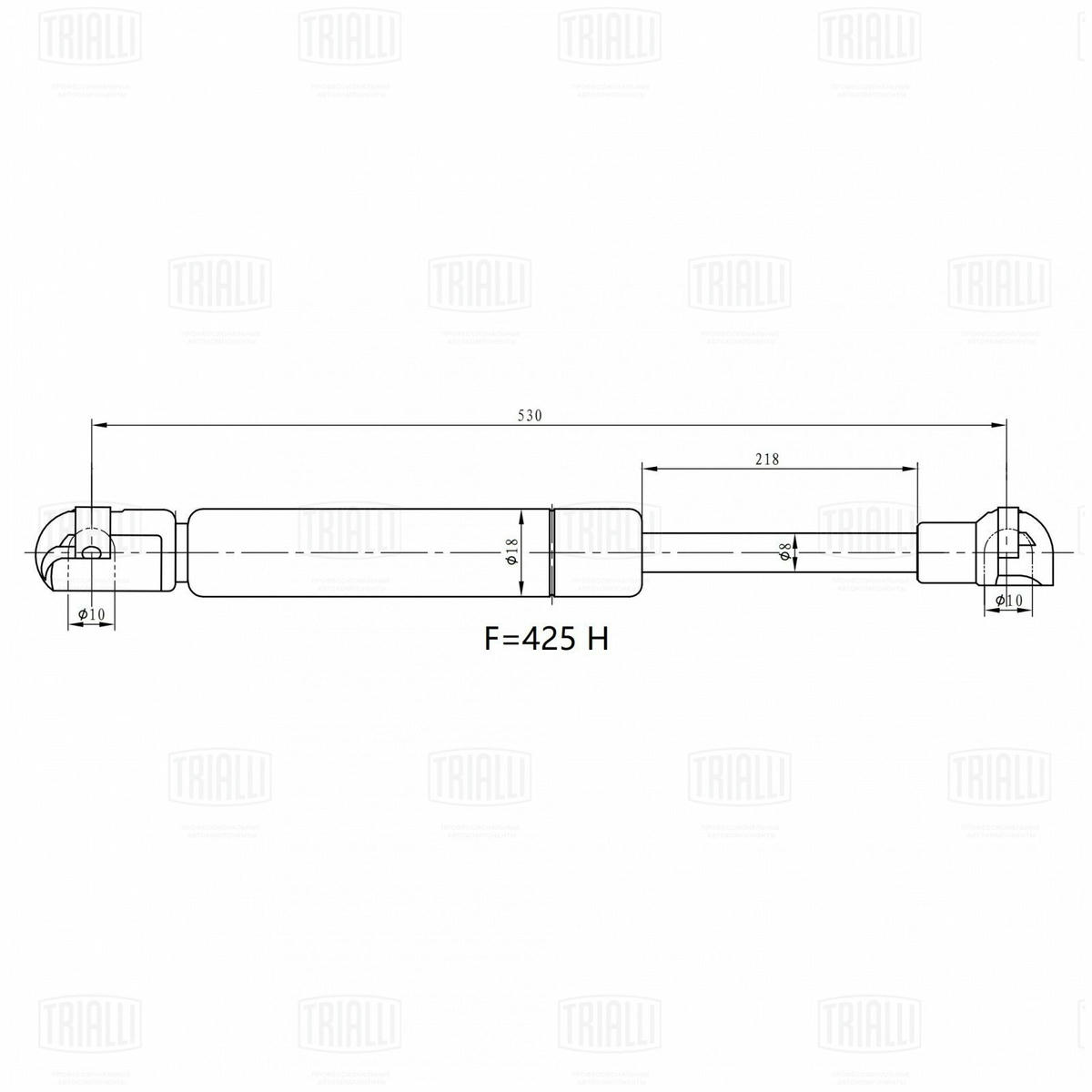 Упор газовый (амортизатор) для а/м Nissan Qashqai (13-) (крышки багажника) (GS 1406) preview 3