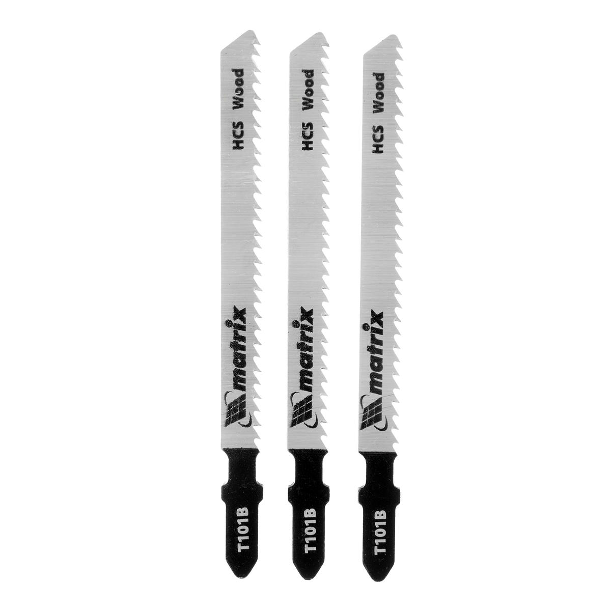 Полотна для электролобзика по дереву, 3 шт. T101B, 75 х 2,5мм, HCS MATRIX preview 1