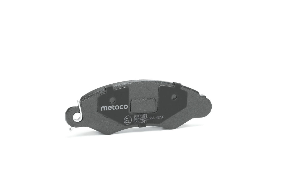 Колодки тормозные передние к-кт metaco 3000-451 preview 3