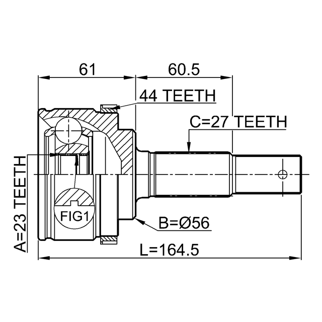 ШРУС НАРУЖНЫЙ23X56X27 (FEBEST) preview 2