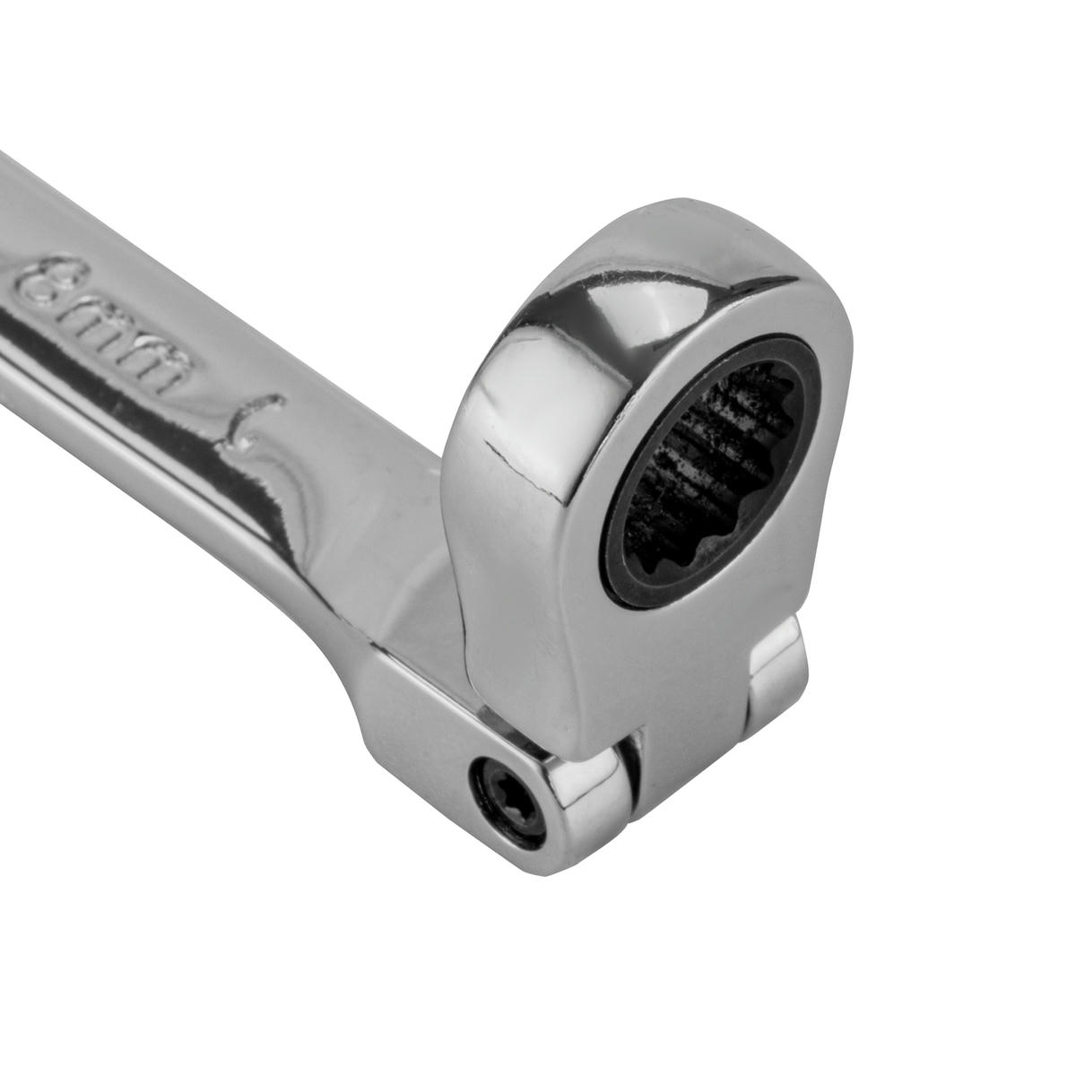 Ключ комбинированный 8мм трещоточный шарнирный MATRIX preview 5