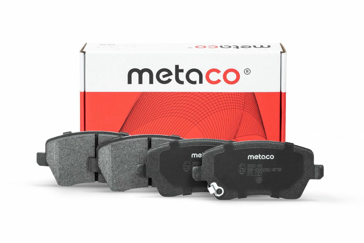 Колодки тормозные передние к-кт metaco 3000-151 preview 1