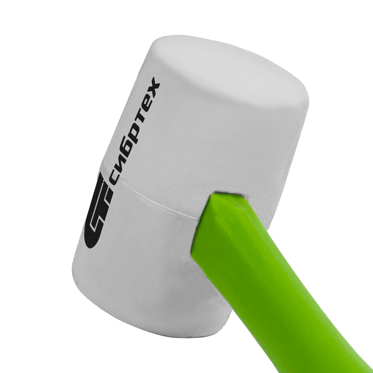 СИБРТЕХ 11167 Киянка резиновая, 450 г,белая резина, фибергласовая рукоятка. preview 3