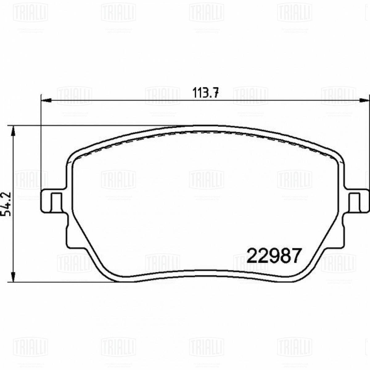 Колодки торм. для а/м Mercedes A (W177) (18-)/CLA (C118) (19-) диск. зад. 114x54мм (PF 2248) preview 3
