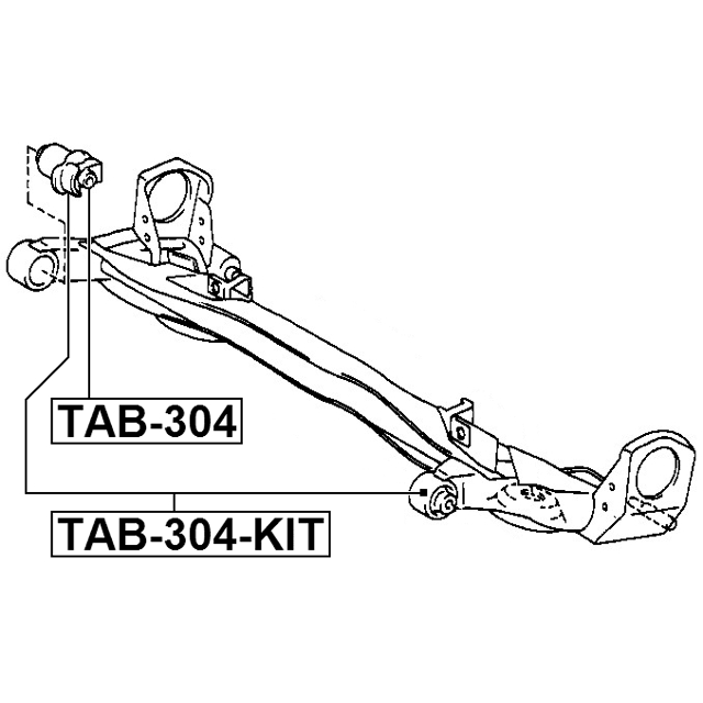 Сайлентблок FEBEST TAB-304-KIT preview 2