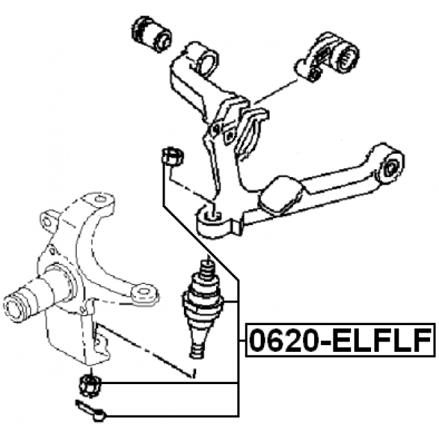 ОПОРА ШАРОВАЯ ПЕРЕДНЕГО НИЖНЕГО РЫЧАГА (FEBEST) preview 2
