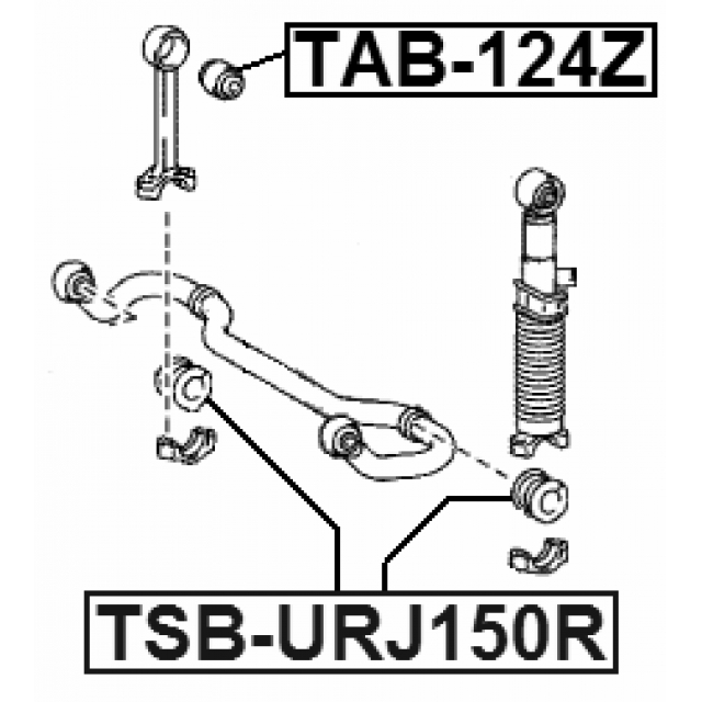 Втулка заднего стабилизатора FEBEST TSB-URJ150R preview 2