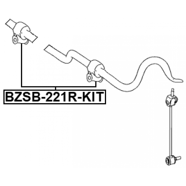BZSB-221R-KIT_полувтулка стабилизатора заднего! к-кт 4шт MB W216/W221 preview 2