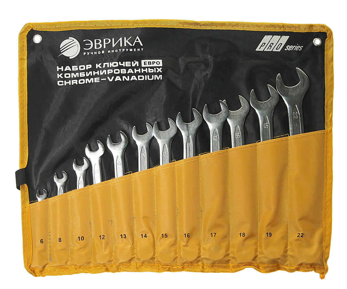Набор ключей комбинированных 12пр планшет ЕВРО PRO ЭВРИКА preview 1