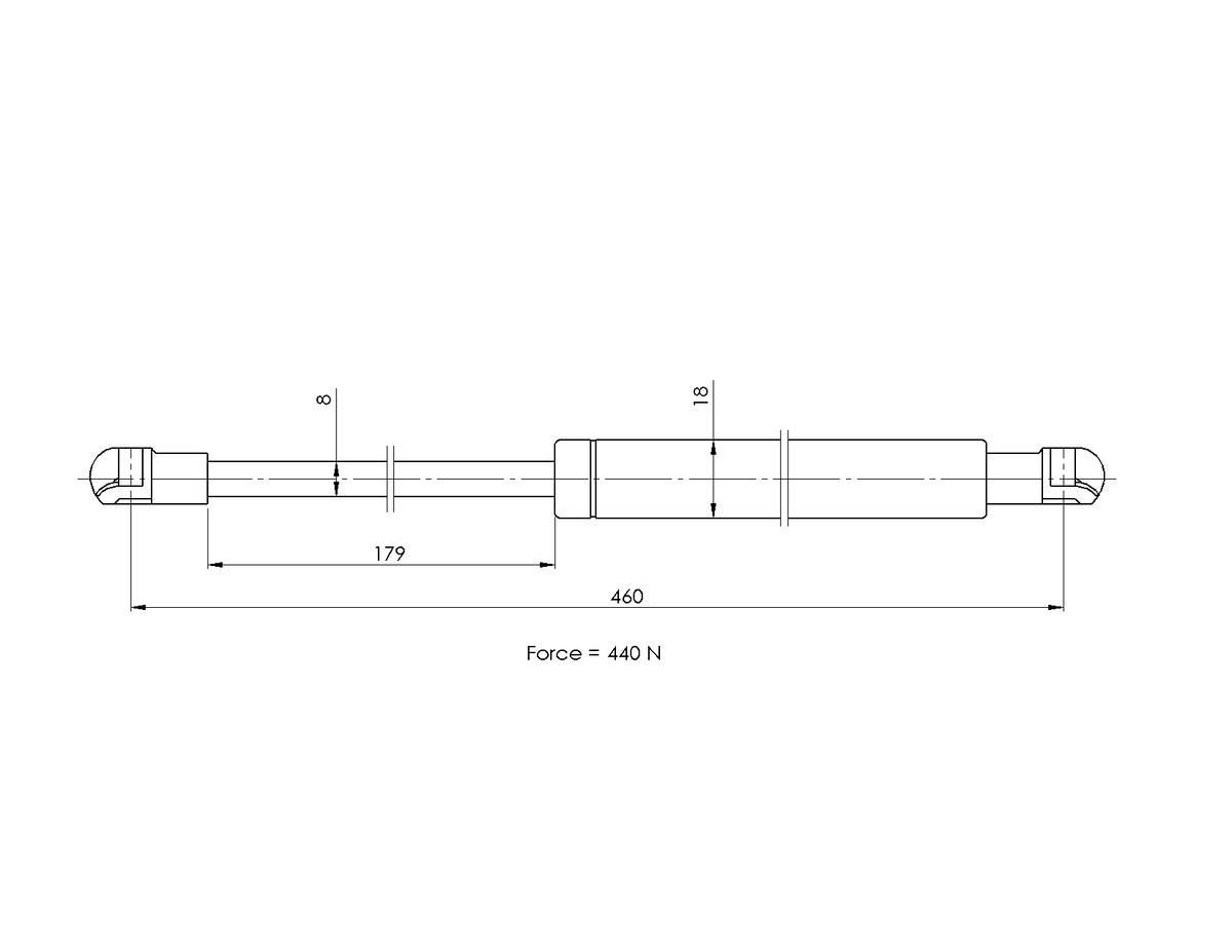 Газовый упор багажника TRIALLI GS 2022 preview 2