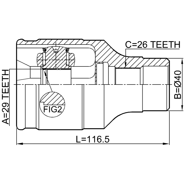 ШРУС внутр правый SUZUKI SX4 RW415/RW416/RW419/RW420 2006-2013 0711-SX4FRH preview 2